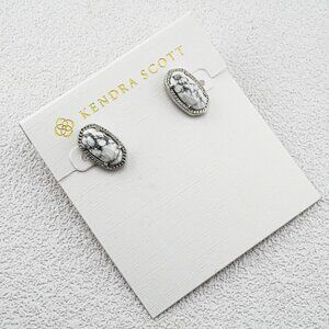 Kendra Scott Black & White Stone Stud Earrings